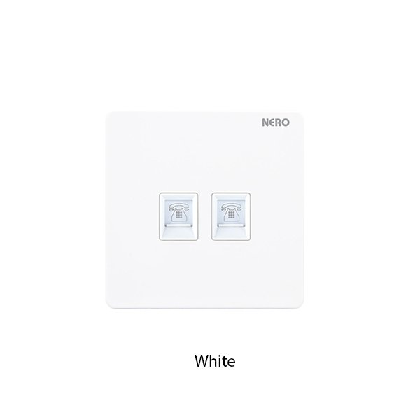 NERO X2 Series Socket Double Telephone Outlet