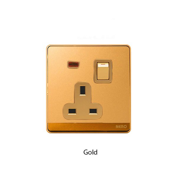 NERO Q7 Stop Kontak 13A Shutter Neon Indicator - Image 2