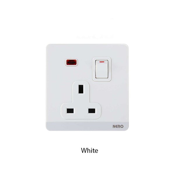 NERO Q7 Stop Kontak 13A Shutter Neon Indicator