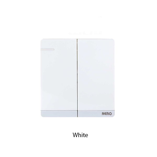 NERO Q7 Saklar 2 Gang 2 Way with Fluorescent Locator