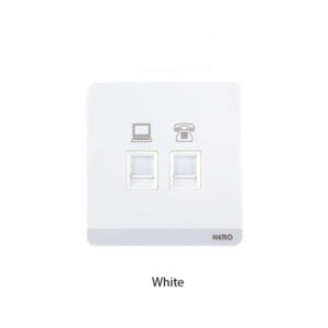 NERO Q7 Telephone dan Data Outlet Cat5e with Shutter