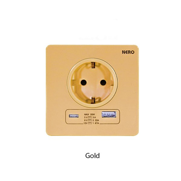 NERO X2 Series Schuko Socket Twin USB A C - Image 3