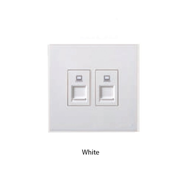 SIMON E6 Series Socket Twin Data Outlet Cat 6