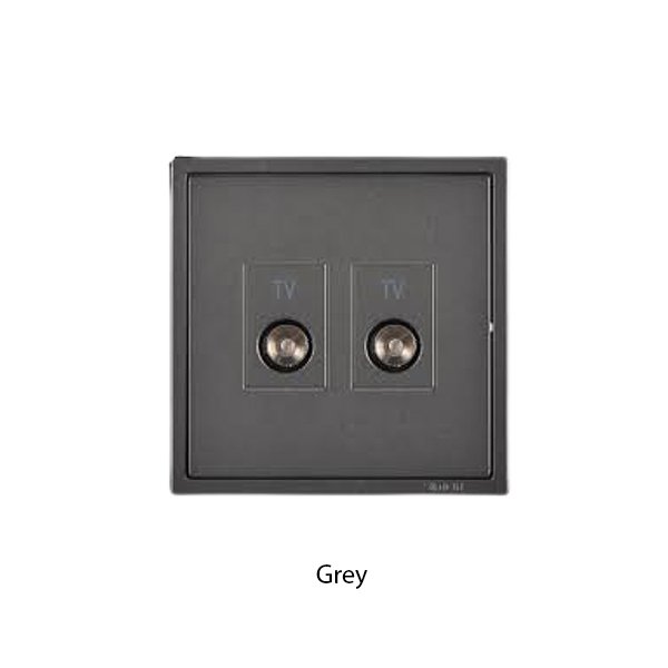 SIMON i7 Series Socket Twin TV Outlet - Image 2