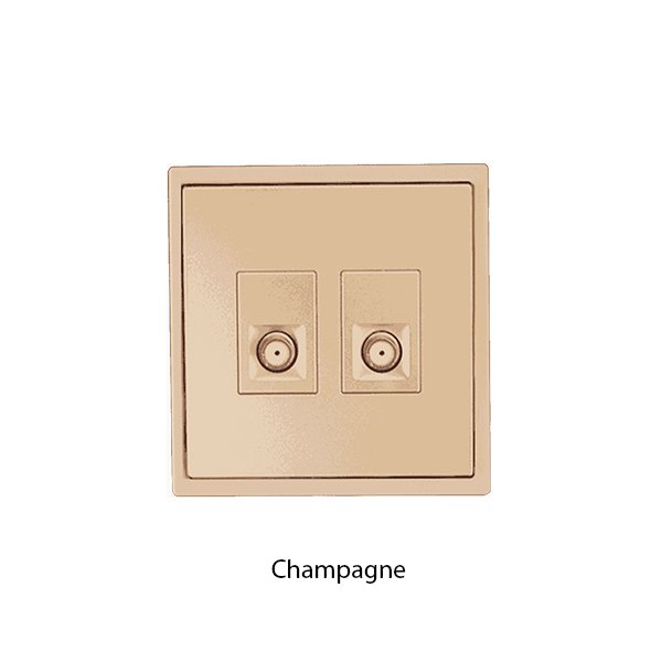 SIMON i7 Series Socket Twin TV Outlet F Connector - Image 3