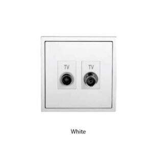 SIMON i7 Series Socket Twin TV Outlet F Connector