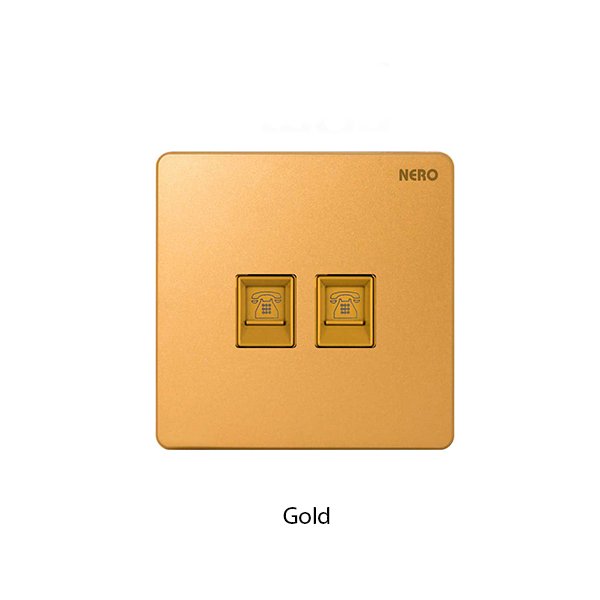 NERO X2 Series Socket Double Telephone Outlet - Image 3