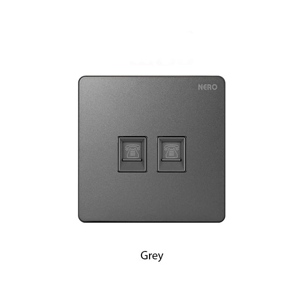 NERO X2 Series Socket Double Telephone Outlet - Image 2