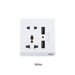 NERO Q7 Stop Kontak Universal Shutter Twin USB A A