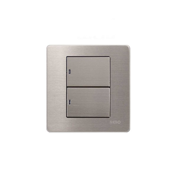 NERO V8 Saklar 2 Gang 2 Way LED Locator