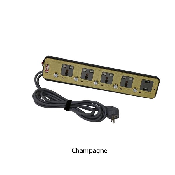 NERO Stop Kontak Ekstensi 4 Gang Shutter 1 Gang Twin USB A - Image 3