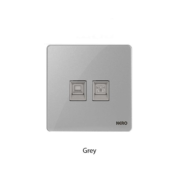 NERO i9 Series Telephone Data Outlet Cat6 Shutter I9PHPCA