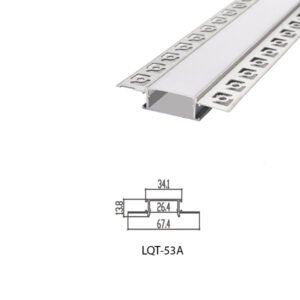 LED Housing Aluminium Profile Linear LED Strip LQT53A 67mm x 14mm