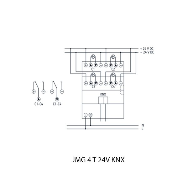 Theben Actuator Series JMG 4 T 24V KNX 4930260 - Image 2