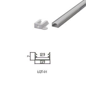 LED Housing Aluminium Profil Linear LED Strip LQT01 14mm x 7mm