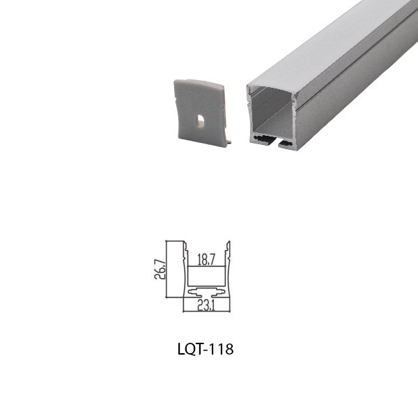 LED Housing Aluminium Profil Linear LED Strip LQT118 23mm x 27mm