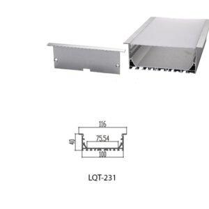 LED Housing Aluminium Profil Linear LED Strip LQT231 116mm x 40mm