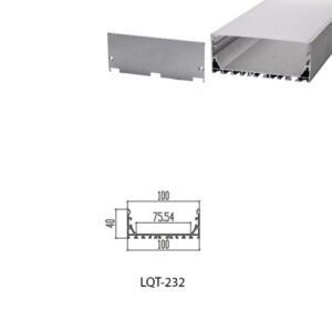 LED Housing Aluminium Profil Linear LED Strip LQT232 100mm x 40mm