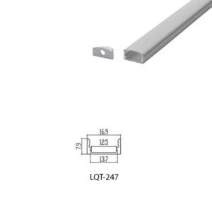 LED Housing Aluminium Profile Linear LED Strip LQT247 17mm x 8mm