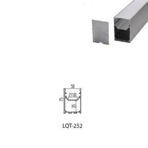 LED Housing Aluminium Profil Linear LED Strip LQT252 50mm x 75mm