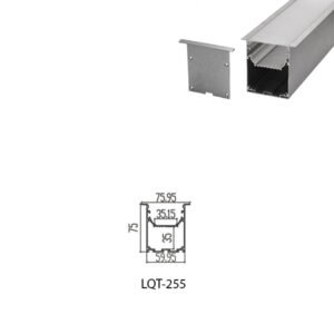 LED Housing Aluminium Profil Linear LED Strip LQT255 76mm x 75mm