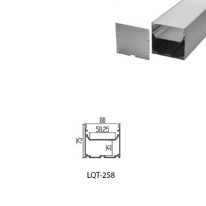 LED Housing Aluminium Profil Linear LED Strip LQT258 80mm x 75mm