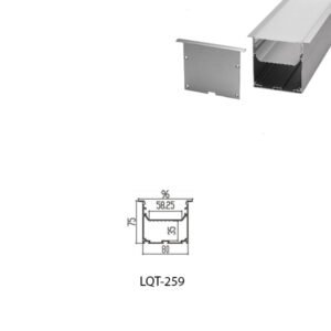 LED Housing Aluminium Profil Linear LED Strip LQT259 96mm x 75mm