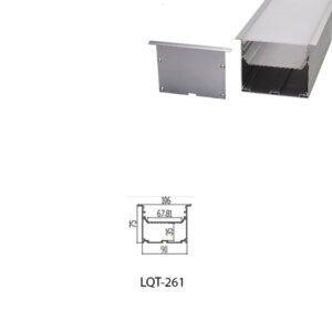LED Housing Aluminium Profile Linear LED Strip LQT261 106mm x 75mm