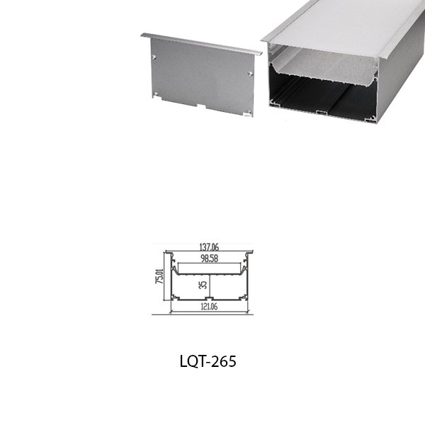 LED Housing Aluminium Profil Linear LED Strip LQT265 137mm x 75mm
