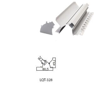 LED Housing Aluminium Profile Linear LED Strip LQT328 80mm x 49mm