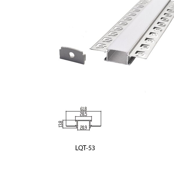 LED Housing Aluminium Profil Linear LED Strip LQT53 62mm x 14mm