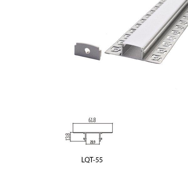 LED Housing Aluminium Profile Linear LED Strip LQT55 62mm x 14mm