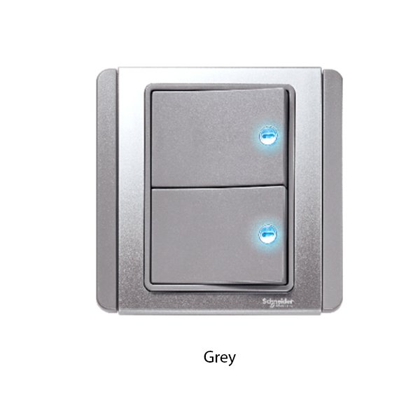 Schneider NEO Saklar 2 Gang 1 Way E3032H1 - Image 2