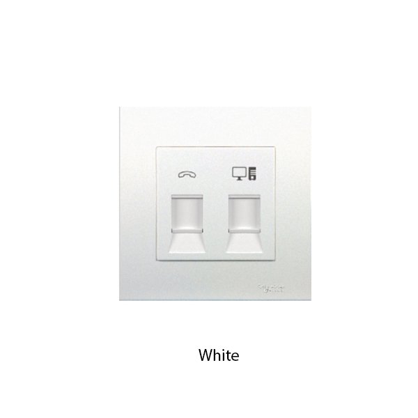 Schneider Vivace Telephone dan Data Outlet Cat5e KB32TSRJ5E