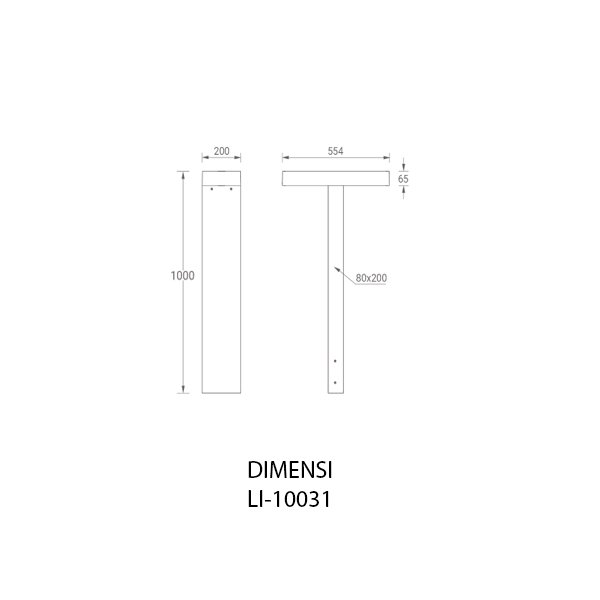 LIGMAN Bollard Light Linear PT LI 10031 Dua Sisi - Image 5