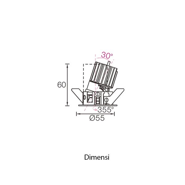 NEKO Adjustable Recessed Downlight Modular Sense 45 - Image 2