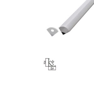 LQT 16 LED Housing Series Aluminium Profile Linear LED Strip 45° 16mm