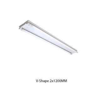 Luzquatro V Shape Armature Housing TL T8 2x1200MM